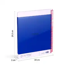 CUADERNO A4 CON ESPIRAL TAPA DURA 80HJ LISO 95GR AZUL MILAN 57041E80B