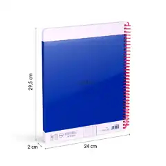 CUADERNO A4 CON ESPIRAL TAPA DURA 80HJ CUADRO 5X5 95GR AZUL MILAN 57043E80B CUADERNO A4 CON ESPIRAL TAPA DURA 80HJ CUADRO 5X5 95GR AZUL MILAN 57043E80B