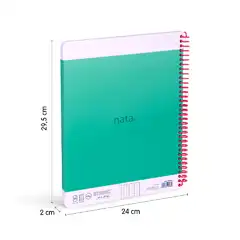 CUADERNO A4 CON ESPIRAL TAPA DURA 80HJ CUADRO 5X5 95GR VERDE MILAN 57043E80GR CUADERNO A4 CON ESPIRAL TAPA DURA 80HJ CUADRO 5X5 95GR VERDE MILAN 57043E80GR