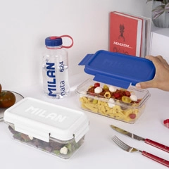 SANDWICHERA FIAMBRERA RECTANGULAR 1,20LT COLECCION 430 SINCE 1918 TAPA BLANCO MILAN 6425120NTB SANDWICHERA FIAMBRERA RECTANGULAR 1,20LT COLECCION 430 SINCE 1918 TAPA BLANCO MILAN 6425120NTB