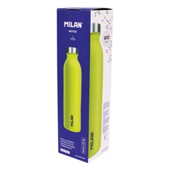BOTELLA ISOTERMICA ACERO INOXIDABLE 590ML ACID AMARILLO MILAN 643020ACDY