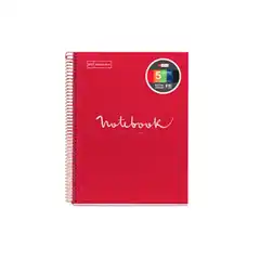 NB-5 A4 120 CUADRICULA 90G EMOTIONS ROJO MR