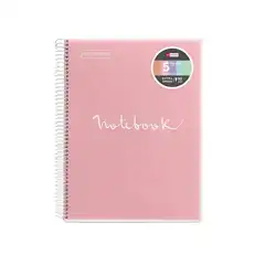 Material CUADERNO MIQUELRIUS NB-5 A4 120 HOJAS CLA. 90 GRS. P.P. EMOTIONS ROSA (46074)