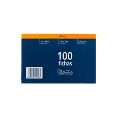FICHAS LISA 150X100MM 100U APLI MR REF. 10003