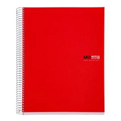 NB 8 A4 200 CUADRICULA PP ROJO MR