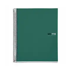 NB 8 A5 200 CUADRICULA PP VERDE MR 42243