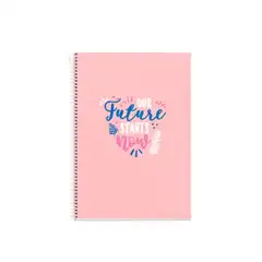 CUADERNO ESCOLAR TAPA EXTRADURA ROSA Fº 80HJ 90GR 4X4 MR46985