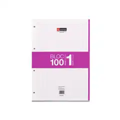 NB 1 BLOC A4 100 CUADRICULA FUCSIA MR 7425