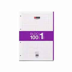NB 1 BLOC A4 100 CUADRICULA VIOLETA MR 7427