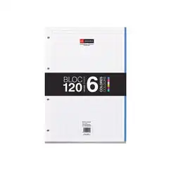 NB 1 BLOC A4 120 CUADRICULA 6 COLORES MR