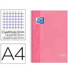 CUADERNO ESPIRAL MICROPERFORADO TAPA EXTRADURA A4 80HJ 90GR OXFORDROSA CHICLE 400040984 74362