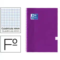 CUADERNO ESPIRAL TAPA EXTRADURA Fº 80HJS 90GR LILA TOUCH OXFORD (400075569) 64874