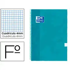 CUADERNO ESPIRAL TAPA EXTRADURA FOLIO 80HJS 90GR AQUA TOUCH OXFORD (400075612)