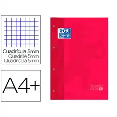 RECAMBIO OXFORD ENCOLADO ROJO A4 80HJ CDLA  400123673