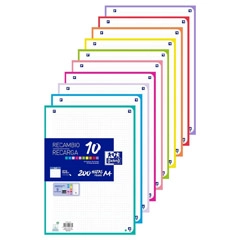 RECAMBIO OXFORD HOJAS SUELTAS 10 COLORES A4 200HJ 5X5 400207229
