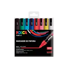 Material ESTUCHE 8 MARCADORES DE PINTURA UNI POSCA PC5M 8 SZETT STANDARD 182634679