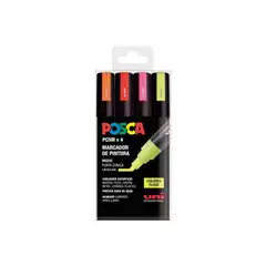 Material ESTUCHE 4 MARCADORES DE PINTURA UNI POSCA PC5M/4C FLUOR 182634682