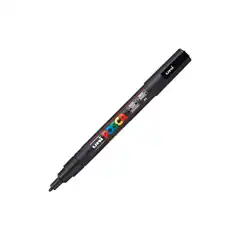 Material MARCADOR POSCA PINTURA CON BASE AL AGUA 0,9-1,3 MM. NEGRO (PC3M00200)
