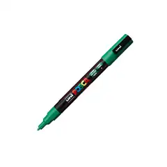 MARCADOR POSCA PINTURA BASE AL AGUA 0,9-1,3 MM VERDE PC3M-VE
