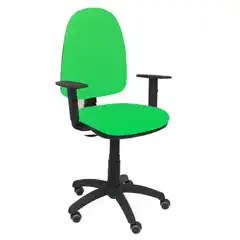SILLA AYNA BALI VERDE PISTACHO BRAZOS REGULABLES RUEDAS DE PARQUÉ 04CPBALI22B10RP PIQUERAS Y CRESPO