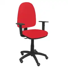 SILLA AYNA BALI ROJO BRAZOS REGULABLES RUEDAS DE PARQUÉ 04CPBALI350B10RP PIQUERAS Y CRESPO
