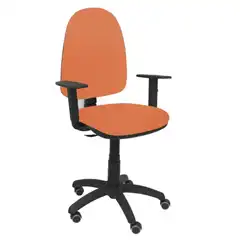 SILLA AYNA BALI MARRÓN BRAZOS REGULABLES RUEDAS DE PARQUÉ 04CPBALI363B10RP PIQUERAS Y CRESPO