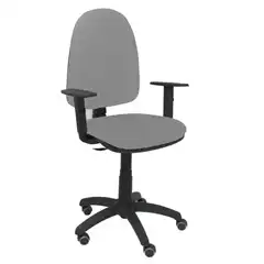SILLA AYNA BALI GRIS CLARO BRAZOS REGULABLES RUEDAS DE PARQUÉ 04CPBALI40B10RP PIQUERAS Y CRESPO