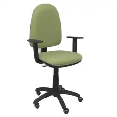 SILLA AYNA BALI VERDE BRAZOS REGULABLES RUEDAS DE PARQUÉ 04CPBALI552B10RP PIQUERAS Y CRESPO