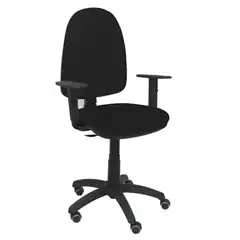 SILLA AYNA BALI NEGRO BRAZOS REGULABLES RUEDAS DE PARQUÉ 04CPBALI840B10RP PIQUERAS Y CRESPO