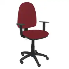 SILLA AYNA BALI GRANATE BRAZOS REGULABLES RUEDAS DE PARQUÉ 04CPBALI933B10RP PIQUERAS Y CRESPO