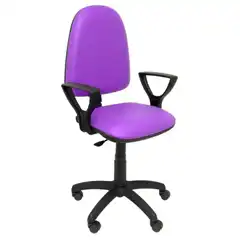 SILLA AYNA SIMILPIEL LILA CON BRAZOS