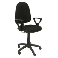 SILLA ALGARRA ARAN NEGRA BRAZOS FIJOS 1006NE PIQUERAS Y CRESPO