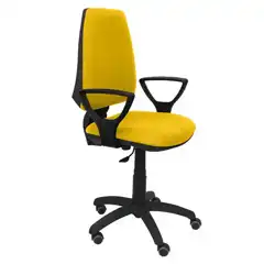 SILLA ELCHE CP BALI AMARILLO BRAZOS FIJOS RUEDAS DE PARQUET 14CPBALI100BGOLFRP PIQUERAS Y CRESPO