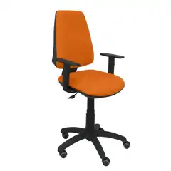 SILLA ELCHE CP BALI NARANJA BRAZOS REGULABLES RUEDAS DE PARQUET 14CPBALI308B10RP PIQUERAS Y CRESPO
