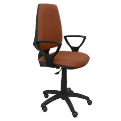 SILLA ELCHE CP BALI MARRÓN BRAZOS FIJOS RUEDAS DE PARQUET 14CPBALI363BGOLFRP PIQUERAS Y CRESPO