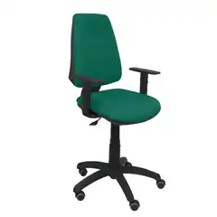 SILLA ELCHE CP BALI VERDE BRAZOS REGULABLES RUEDAS DE PARQUET 14CPBALI456B10RP PIQUERAS Y CRESPO