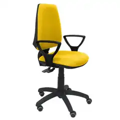 SILLA ELCHE S BALI AMARILLO BRAZOS FIJOS RUEDAS DE PARQUET 14SBALI100BGOLFRP PIQUERAS Y CRESPO