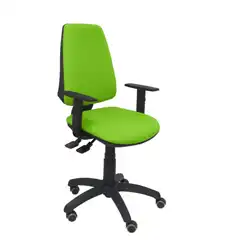 SILLA ELCHE S BALI VERDE PISTACHO BRAZOS REGULABLES RUEDAS DE PARQUET 14SBALI22B10RP PIQUERAS Y CRESPO