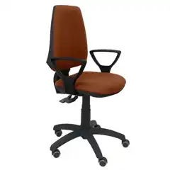 SILLA ELCHE S BALI MARRÓN BRAZOS FIJOS RUEDAS DE PARQUET 14SBALI363BGOLFRP PIQUERAS Y CRESPO