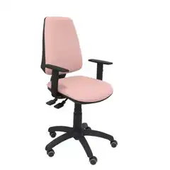 SILLA ELCHE S BALI ROSA PÁLIDO BRAZOS REGULABLES RUEDAS DE PARQUET 14SBALI710B10RP PIQUERAS Y CRESPO