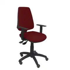 SILLA ELCHE S BALI GRANATE BRAZOS REGULABLES RUEDAS DE PARQUET 14SBALI933B10RP PIQUERAS Y CRESPO