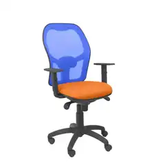 SILLA JORQUERA MALLA AZUL ASIENTO BALI NARANJA