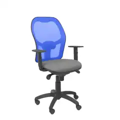 SILLA JORQUERA MALLA AZUL ASIENTO BALI GRIS CLARO