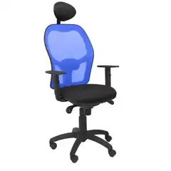 SILLA JORQUERA MALLA AZUL ASIENTO BALI NEGRO CON CABECERO FIJO 15SABALI840C PIQUERAS Y CRESPO