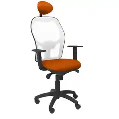 SILLA JORQUERA MALLA BLANCA ASIENTO BALI NARANJA CON CABECERO FIJO 15SBBALI308C PIQUERAS Y CRESPO
