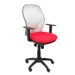 SILLA JORQUERA MALLA BLANCA ASIENTO BALI ROJO 15SBBALI350 PIQUERAS Y CRESPO