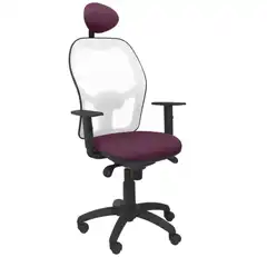 SILLA JORQUERA MALLA BLANCA ASIENTO BALI MORADO CON CABECERO FIJO 15SBBALI760C PIQUERAS Y CRESPO
