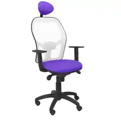 SILLA JORQUERA MALLA BLANCA ASIENTO BALI LILA CON CABECERO FIJO 15SBBALI82C PIQUERAS Y CRESPO