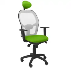 SILLA JORQUERA MALLA GRIS ASIENTO BALI VERDE PISTACHO CON CABECERO FIJO 15SGRBALI22C PIQUERAS Y CRESPO