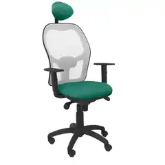 SILLA JORQUERA MALLA GRIS ASIENTO BALI VERDE CON CABECERO FIJO 15SGRBALI456C PIQUERAS Y CRESPO